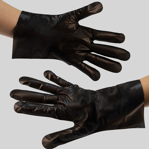 Luvas descartáveis Vabene Viniflex cor preto tamanho G de elastômero termoplástico x 100 unidades