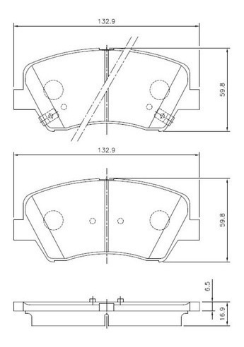 Imagem 3 de 5 de Pastilha De Freio Dianteira Para Hb20 Com Abs 1.6 Todos 2014