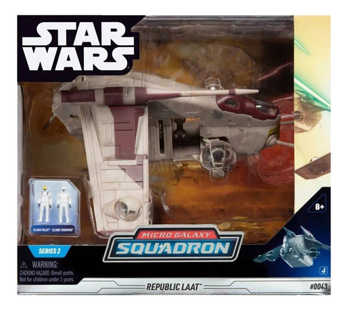 Nave Star Wars Micro Galaxy Squadron Republic Laat 2 Figuras