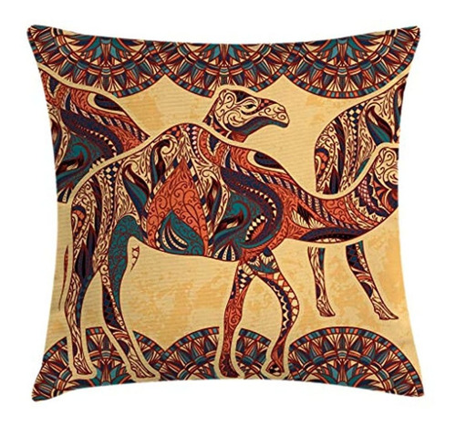 Ambesonne Tribal Throw Pillow Funda De Cojín, Camellos Con A