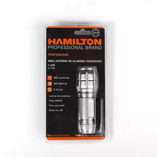 Mini Linterna Led Tactica 180 Lumenes 160mts Hamilton Ll180