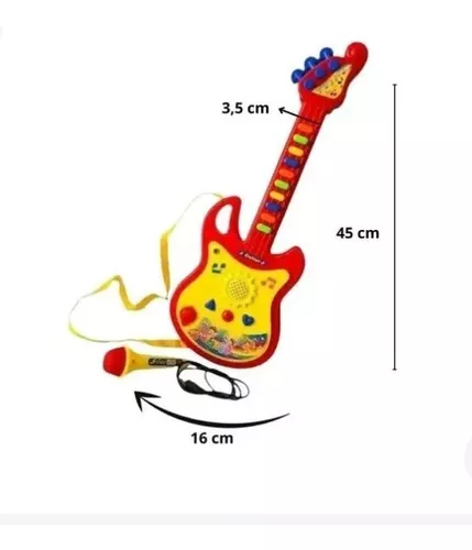 Guitarra Musical Juguete Niños C/ Microfono 8 Melodias Luces