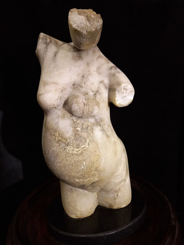 Manyantiques Antigua Escultura Marmol Torso Desnudo Femenino