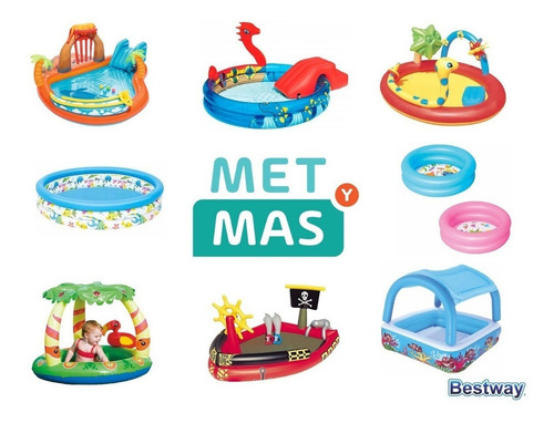 Pileta inflable redonda Bestway Coral Kids 51009 de 1.22m x 25cm 140L multicolor