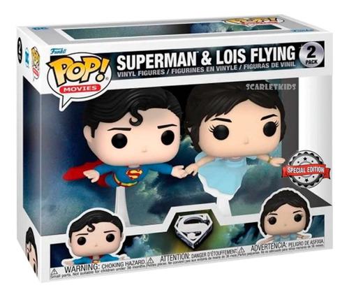 Funko Pop Superman + Lois Flying Special Edition Original Sk
