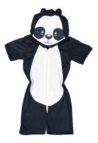 Pijama Infantil Macacão Kigurumi Fantasia Urso Pand Parmalat