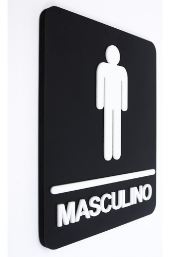 Placa Sanitário Banheiro Wc Masculino Mdf Acrilico