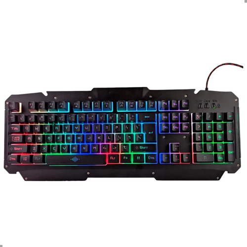 Teclado Gamer Led Mecanico Rgb Painel Metal Switch Macio