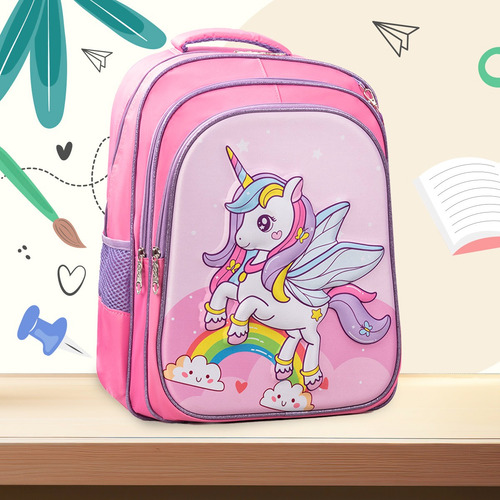Mochila Escolar 3d Mima2 Unicornio Fantasy