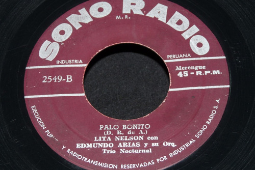 Jch- Lita Nelson Palo Bonito Guaracha 45 Rpm