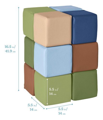 Building Blocks Ecr4kids Softzone Patchwork Para Niños Peque