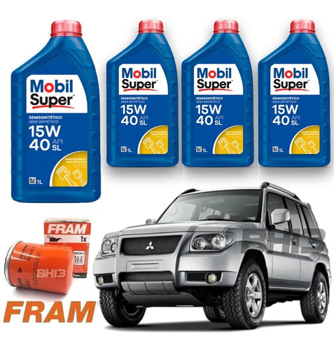 Kit Troca De Óleo Mobil 15w40 Pajero Tr4 Ph10904 Mix 20-2