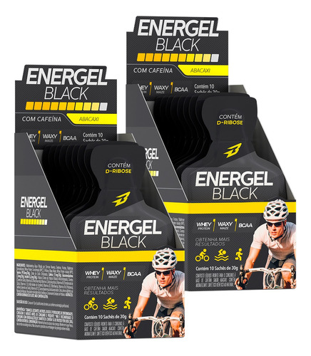 Kit 2x Energel Black/ Bodyaction Energia E Carboidratos