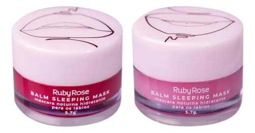 Kit Máscara Noturna Hidratante Ruby Rose 5,7g C/2