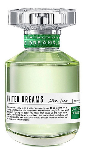 United Dreams Live Free Edt 80 Ml - United Colors Of Benetto