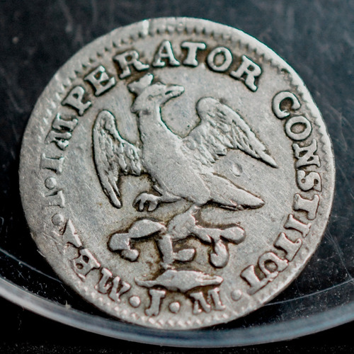 Moneda 1/2 Real Agustín De Iturbide Plata Original 1823 J Mo