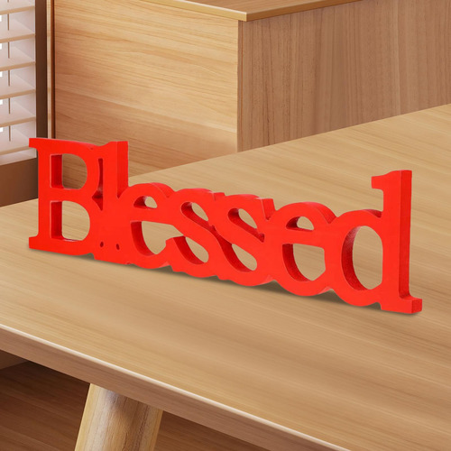 De Mesa De Letras Bendecidas Decoración De Pie Decoración