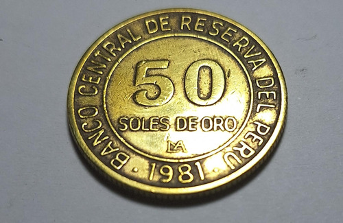 Moneda De Oro Conmemorativa - Perú 1981, 50 Soles De Oro