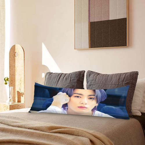 Cojin Almohada Larga Bts Jungkook Cara Mano 45x110cm Diseño De La Tela Lisa