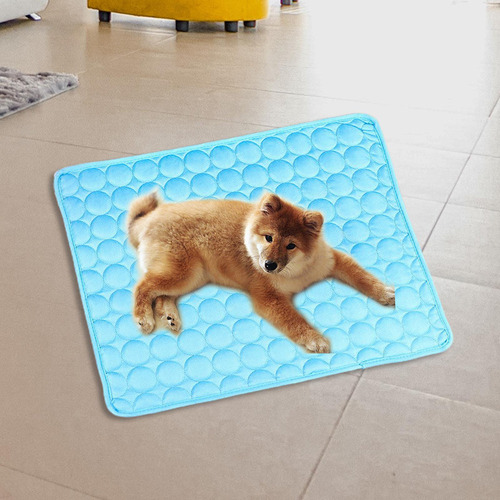Fe Alfombrilla Refrigeración Para Perros Cojín Azul S