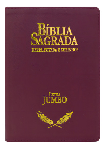 Bíblia Sagrada Harpa Avivada E Corinhos: Letra Jumbo - Capa Luxo Vinho, De João Ferreira De Almeida. Única, Vol. Único. Editorial Edifique, Capa Mole, Edição 1a Edição Em Português, 2024