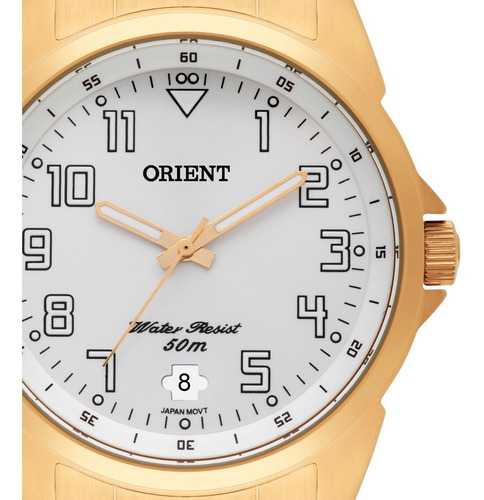 Relógio Orient Masculino Dourado Mgss1103a Original Garantia