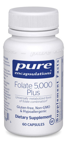 Folato 5000 Plus Pure Encapsulations 60 Cápsulas