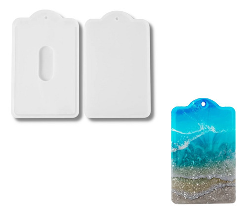 Molde Silicona Porta Sube Para Resina Epoxi Tarjeta Color Blanco