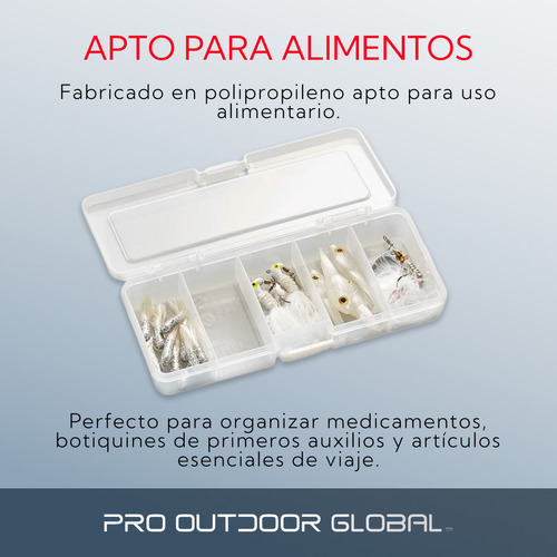 Caja Plastica 5 Divisiones Transparente