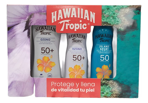Protector Solar Hawaiian Tropic Ozono 1 Locion + 2 Spray