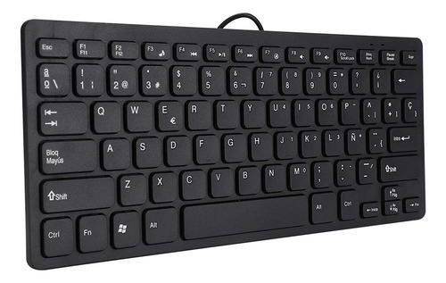 Teclado Espanhol, Mini Teclado Com Fio Com Interface Usb E