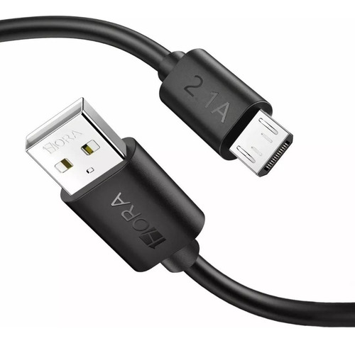 6 Piezas De Cables Cab236 Usb Micro Usb V8 Negro 1hora