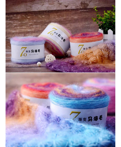 Hilo De Tejer (6 #mold) De Color Degradado De Ganchillo Ske