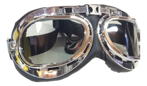 Googles Tipo Chopper Aviador Mica Transparente Motociclista