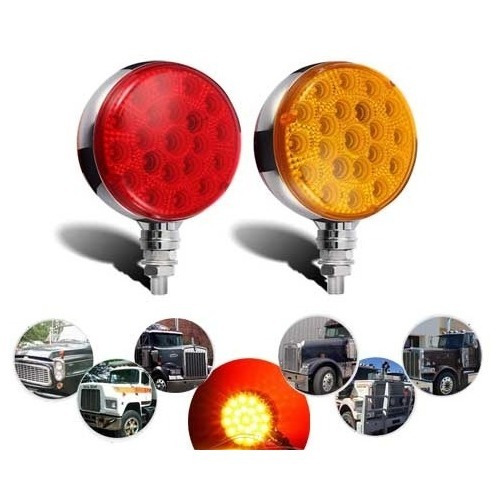 Stop Chupeta Semaforo Doble Cara Redonda 26 Led Universal