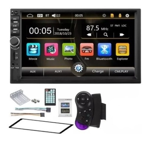 Radio Carro Tactil 7'' Bluetooth Mirrorlink Cámara 2020