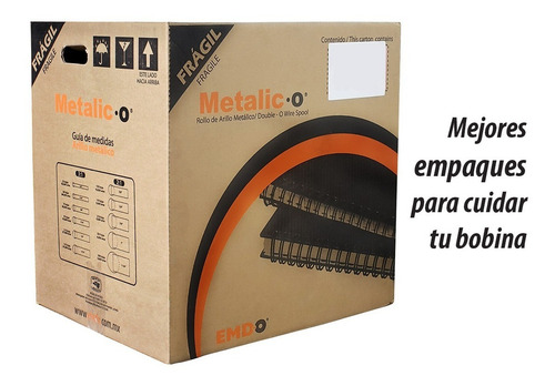 Bobina Arillo Metalico D 3/8 Color Niquel #6 (paso 3:1)