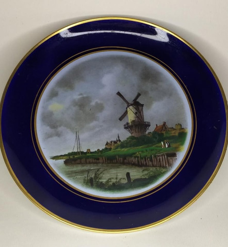 Lato Porcelana Lindner Kueps Bavaria Escena Holandesa Azul