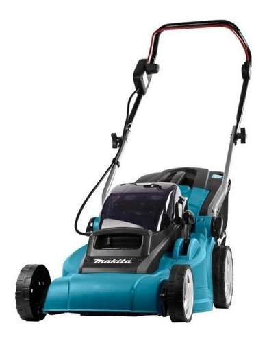 Cortadora de pasto eléctrica Makita DLM380Z con bolsa recolectora color negro/azul