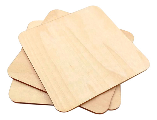 100 Piezas De Madera Con Esquinas Redondeadas De 20 Mm Para