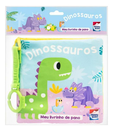 Meu Livrinho De Pano - Dinossauros: Meu Livrinho De Pano - Dinossauros, De Brijbasi Art Press. Editora Happy Books, Capa Mole, Edição 1 Em Português, 2023