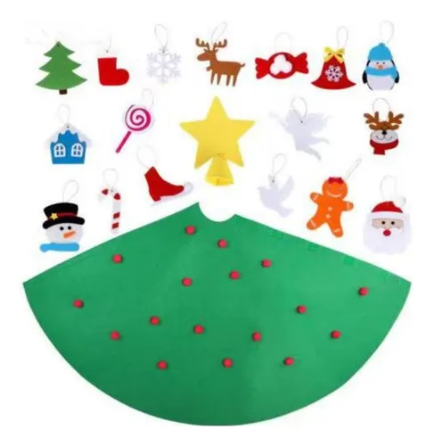 Christmas Árvore De Natal De Feltro, Chapéu De Papai Noel