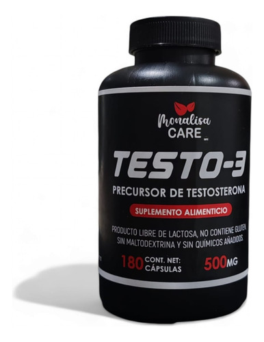 Testo3 Precursor Testosterona Natural Vit Hombres 180 Caps Sabor Sin Sabor