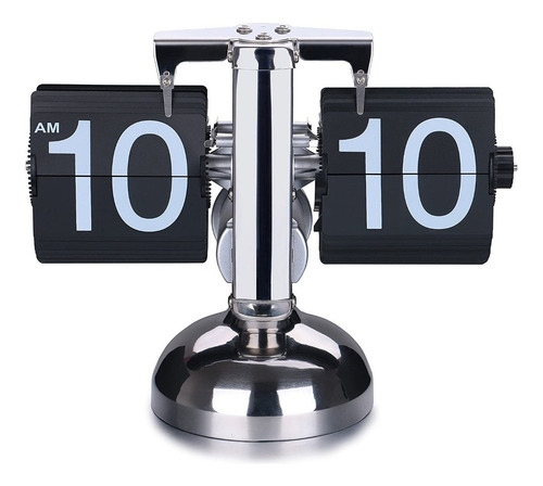 Relógio Flip Clock (1 base) Relógio de mesa decorativo retrô vintage, cor preta