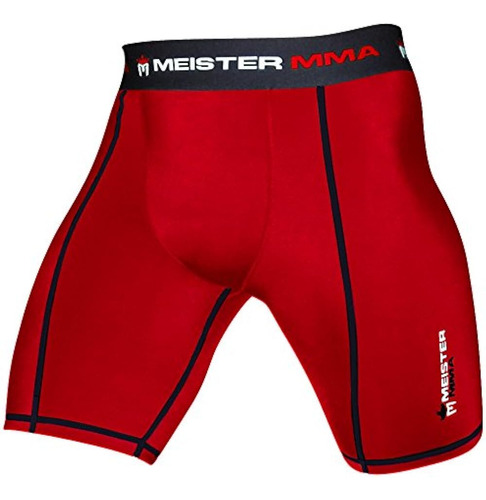 Meister Mma Compresión Rush Fight Shorts W Copa De Bolsillo