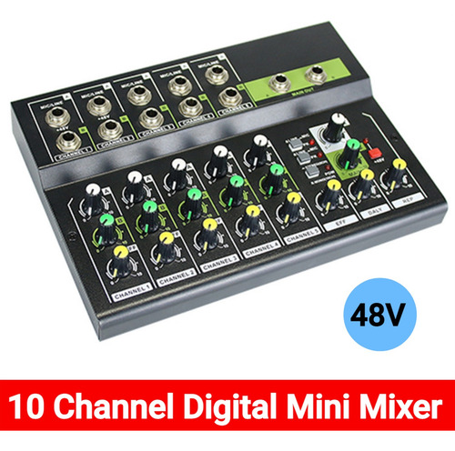 Mini Mezclador De Audio Digital Profesional De 10 Canales,