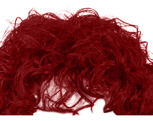 Peluca Ondulada Rizada Corta De 13 Pulgadas De Rojo Marrón