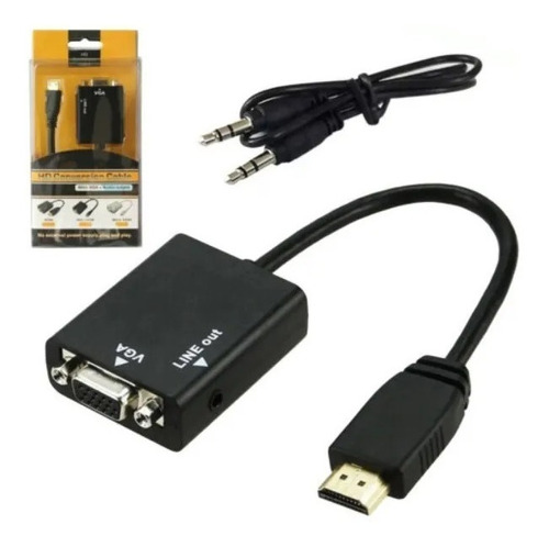 Conversor Hdmi Para Vga Inova Com Saida De Audio P2 