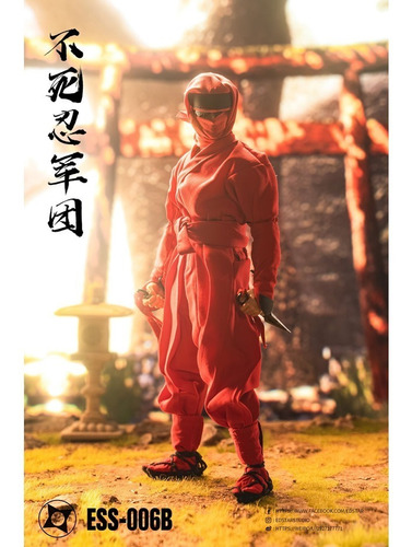 1/6 Set Red Undead Ninja Army Clothes And Weapons Hot Toys