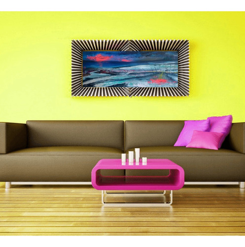 Imagen 2 de 2 de Cuadro Cazart Original Abstracto Moderno Pintado A Mano